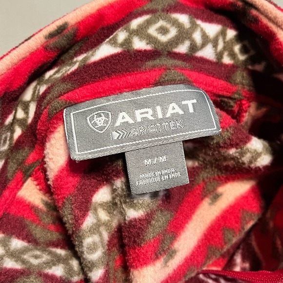 Ariat‎ Tek Fleece Pullover Aztec Phoenix Tribal Red/Pink South Western Pink M - Picture 7 of 9